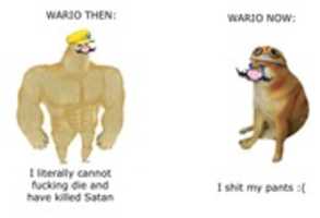 Free download Wario them vs Wario now [ Meme ] free photo or picture to be edited with GIMP online image editor